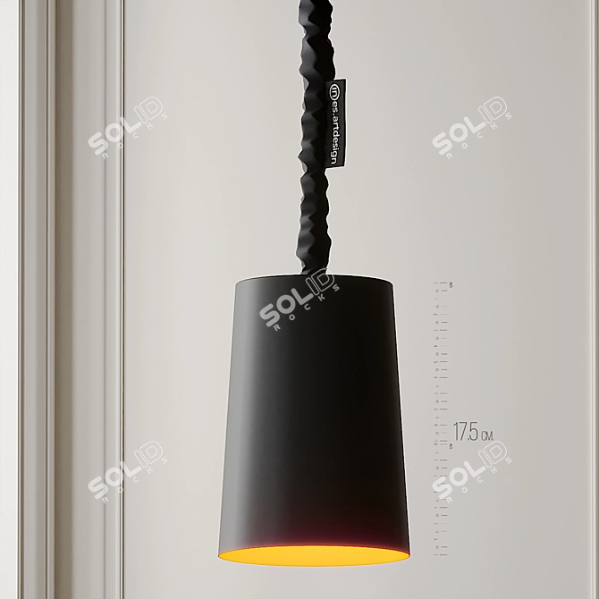 Lavagna Pendant: Timeless Elegance 3D model image 4