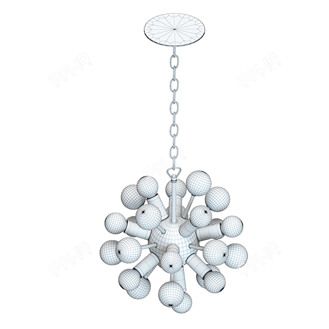 Modern Atom Chandelier, Elegant Design 3D model image 5