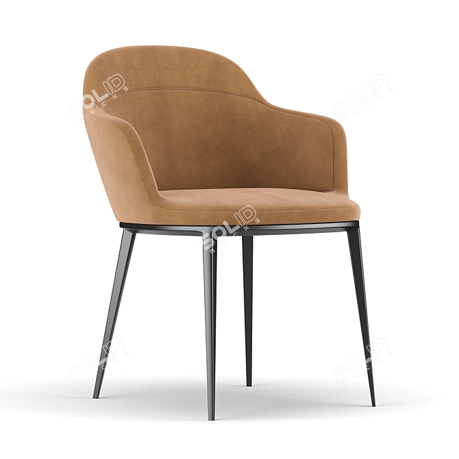 Elegant Ergo Chair 3D model image 3