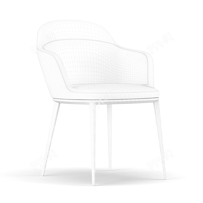 Elegant Ergo Chair 3D model image 1