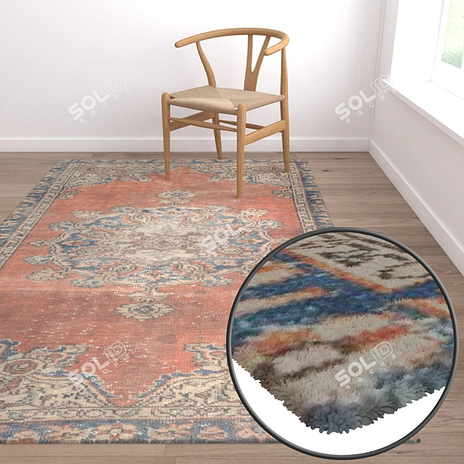 Luxury Carpet Set: High-Quality Textures 3D model image 5