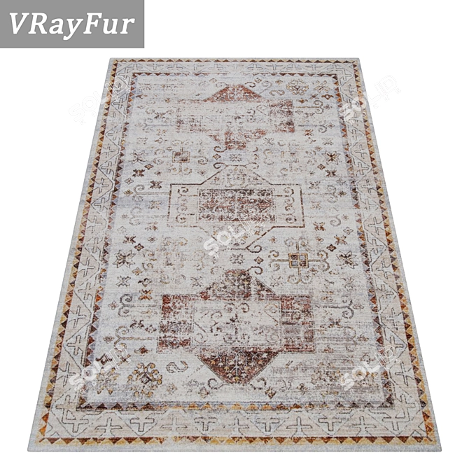 Luxury Rug Set: High-Quality Carpets 3D model image 2