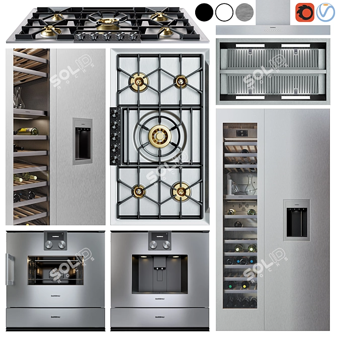 Elevate Your Kitchen: Gaggenau Appliance Collection 3D model image 1