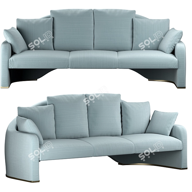 Timeless Elegance: Armani Casa Olsen Sofa 3D model image 1