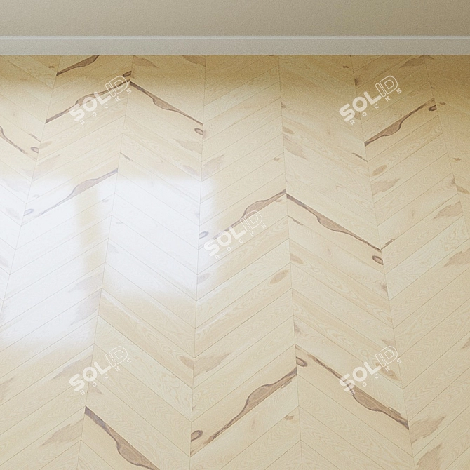 French Oak Chevron Parquet 3D model image 3