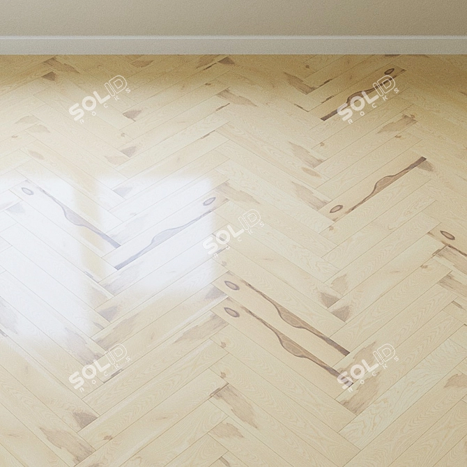 French Oak Chevron Parquet 3D model image 4