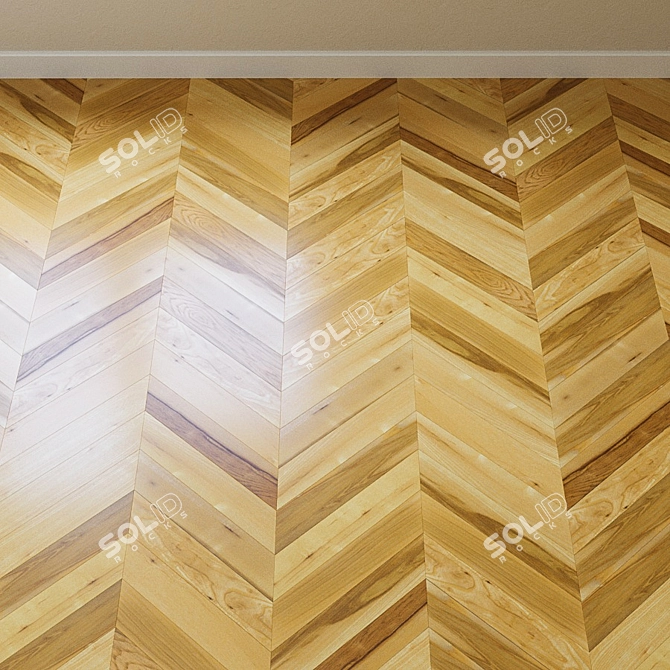 Title: French Oak Chevron Parquet 3D model image 3