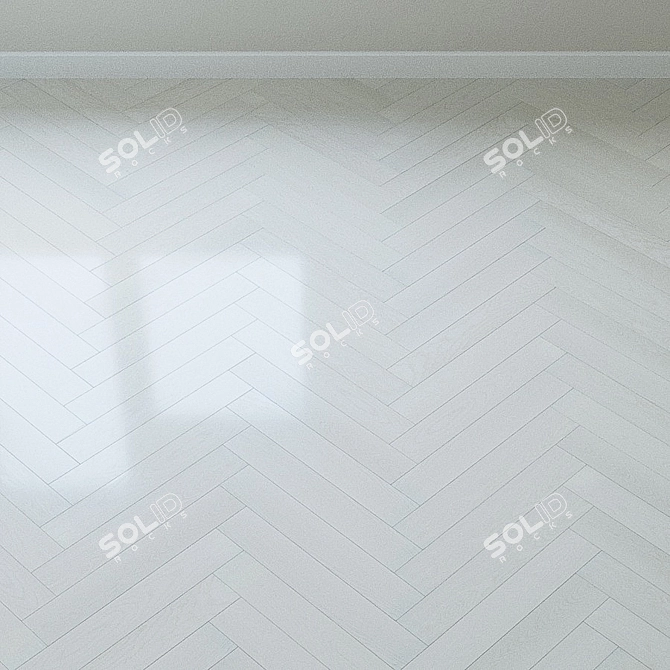 Elegant Ash Parquet Flooring 3D model image 3
