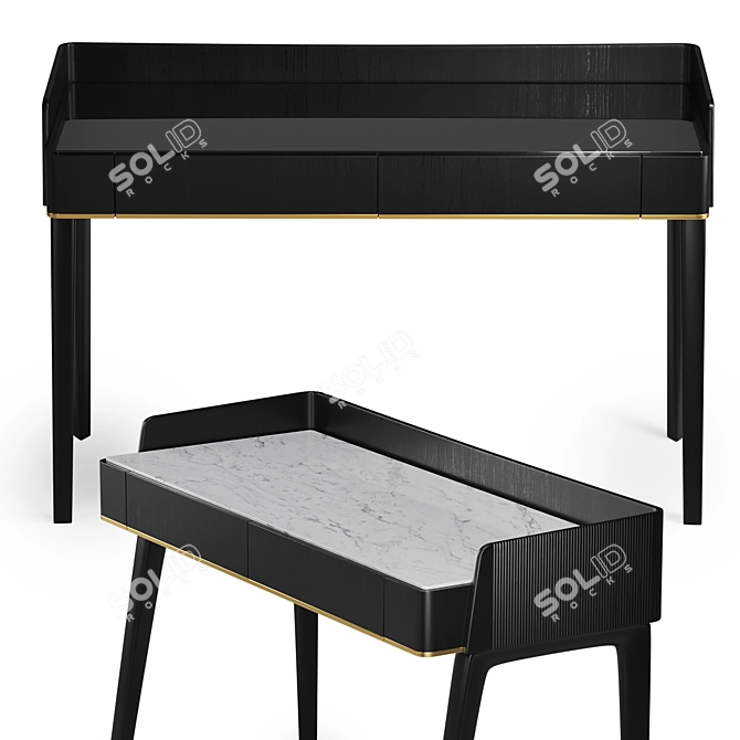 Contemporary Soho Desk by Gallotti & Radice 3D model image 1