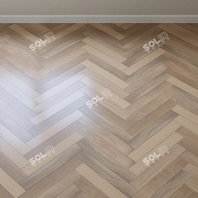 Upofloor ASH Chevron Parquet 3D model image 3