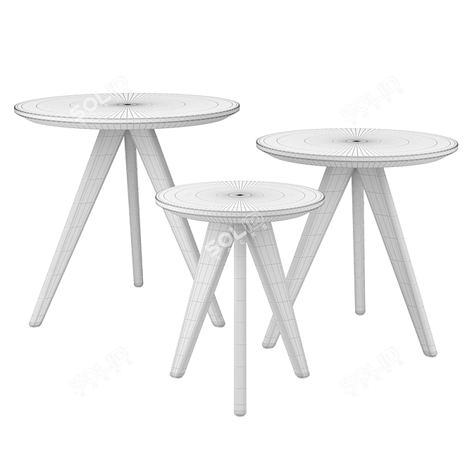 Modern Coffee Tables Set 3D model image 5