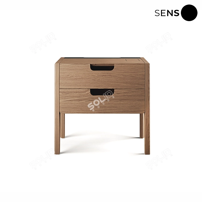 Infinity Collection OM Bedside Table: Stylish and Functional 3D model image 2