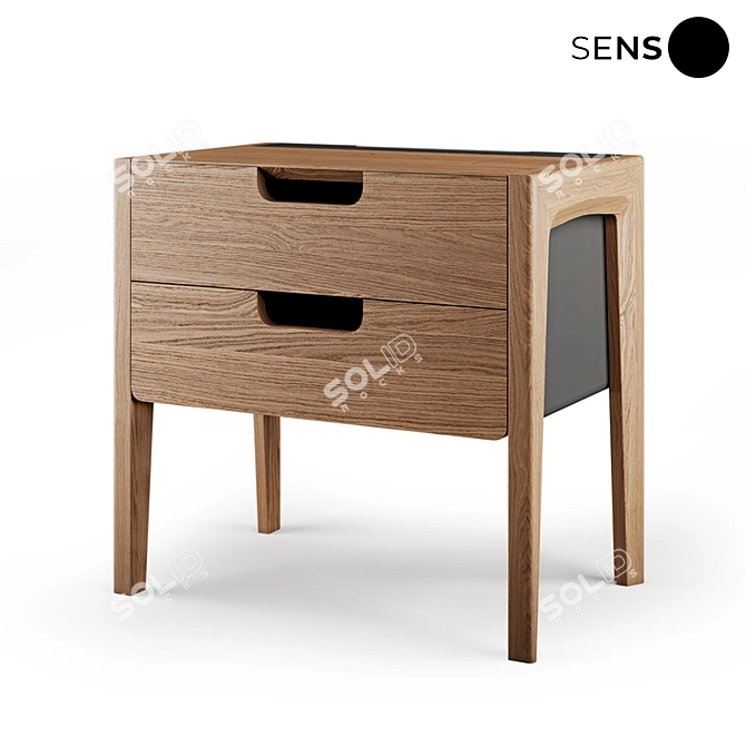 Infinity Collection OM Bedside Table: Stylish and Functional 3D model image 4