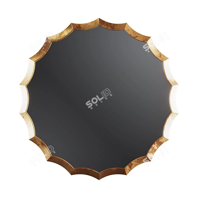 Modern Circle Mirror 3D model image 1