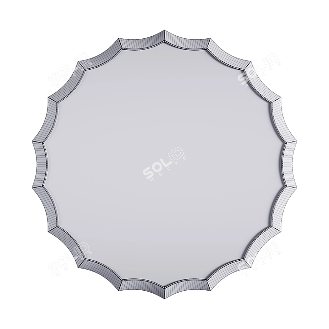 Modern Circle Mirror 3D model image 2