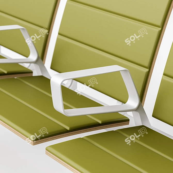 Elegant Green Airport Seating 3D model image 3