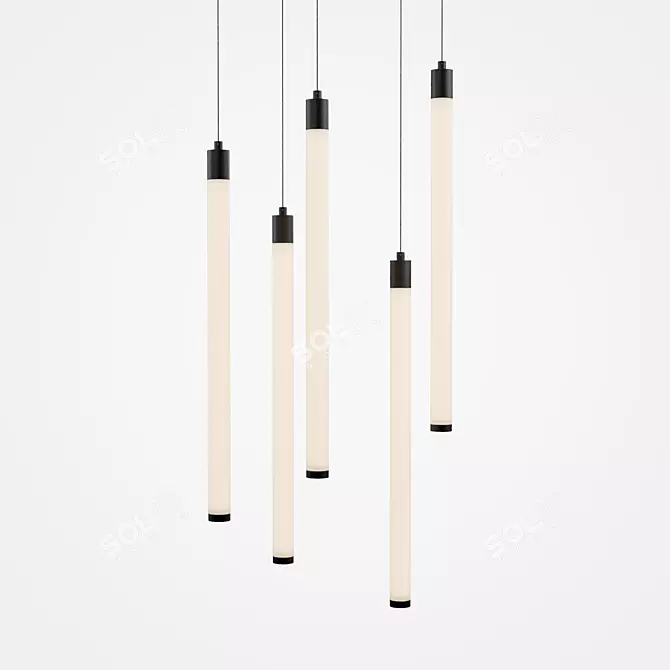 Sleek LED Pendant by Lampatron 3D model image 1