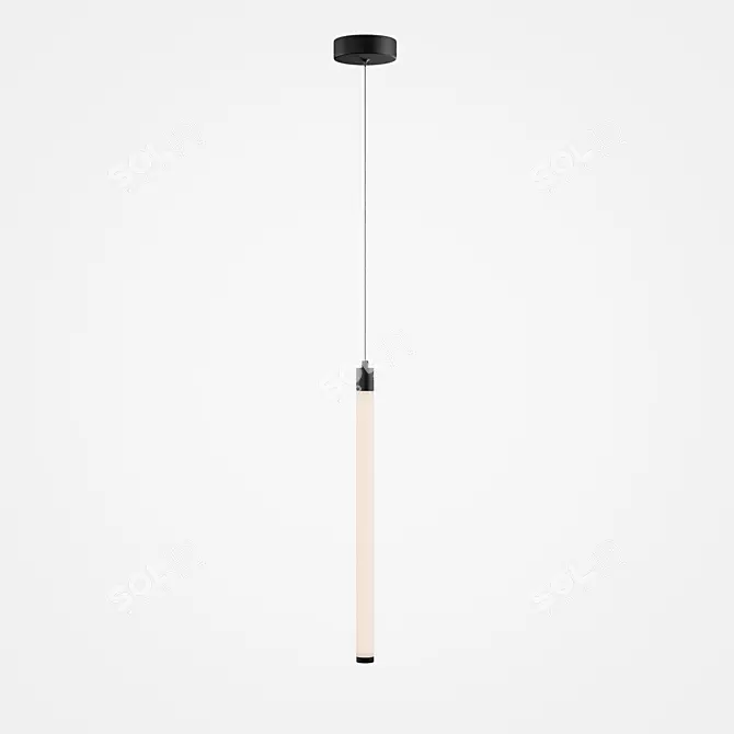 Sleek LED Pendant by Lampatron 3D model image 2