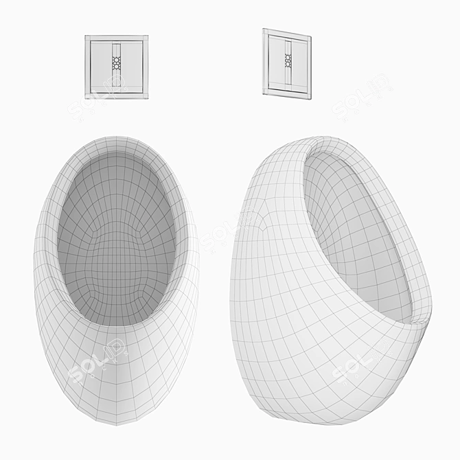 TOTO UW811HJ Urinal: Modern Design & High Functionality 3D model image 2