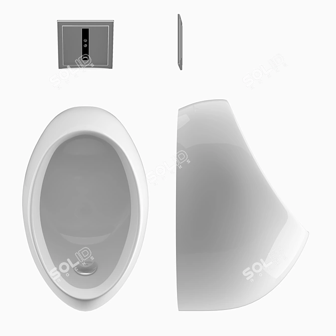 TOTO UW811HJ Urinal: Modern Design & High Functionality 3D model image 3