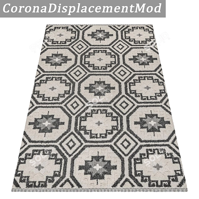 3-Piece High-Quality Carpets Set 3D model image 4
