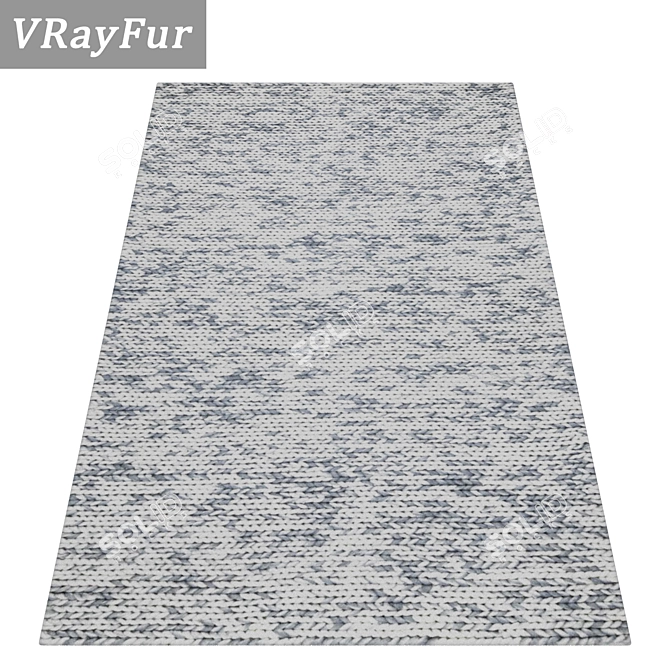 Luxury Texture Rug Set 3D model image 2