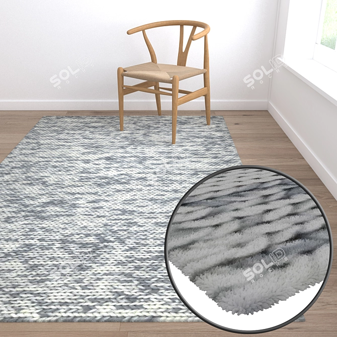 Luxury Texture Rug Set 3D model image 5