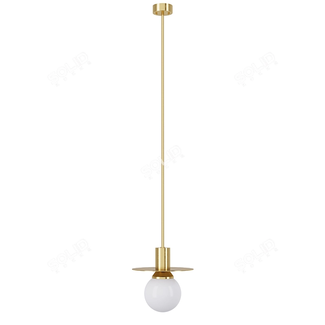 Elegant Brass Suspension: Pikartlights 3D model image 1