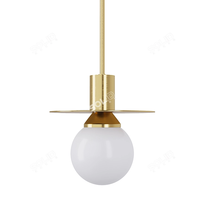 Elegant Brass Suspension: Pikartlights 3D model image 2