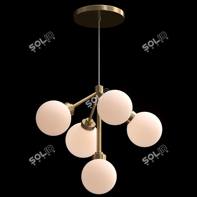 Elegant Venumblack_2 Chandelier 3D model image 1