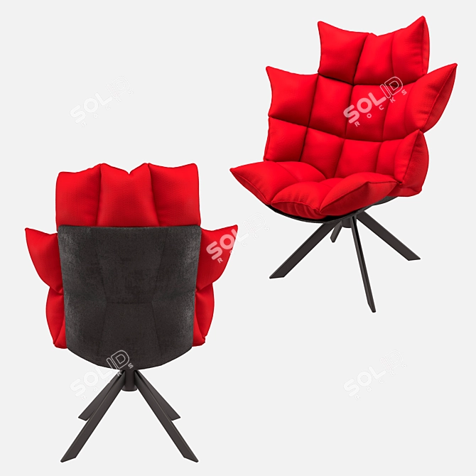 Italian Husk Chair: 108x92x72cm 3D model image 2