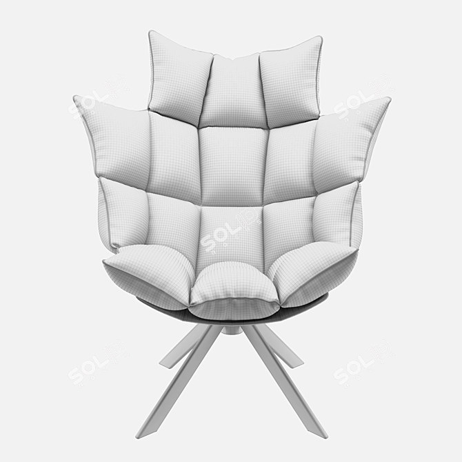 Italian Husk Chair: 108x92x72cm 3D model image 4