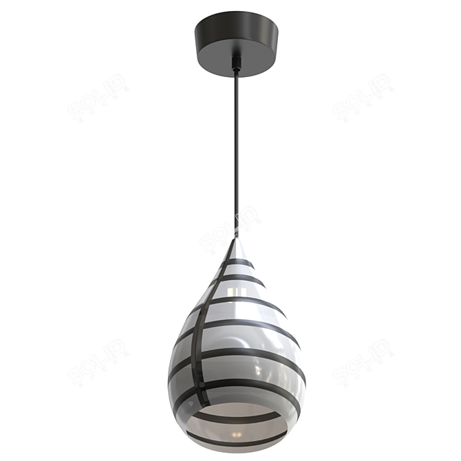 BTC Circle Line Pendant Light 3D model image 1