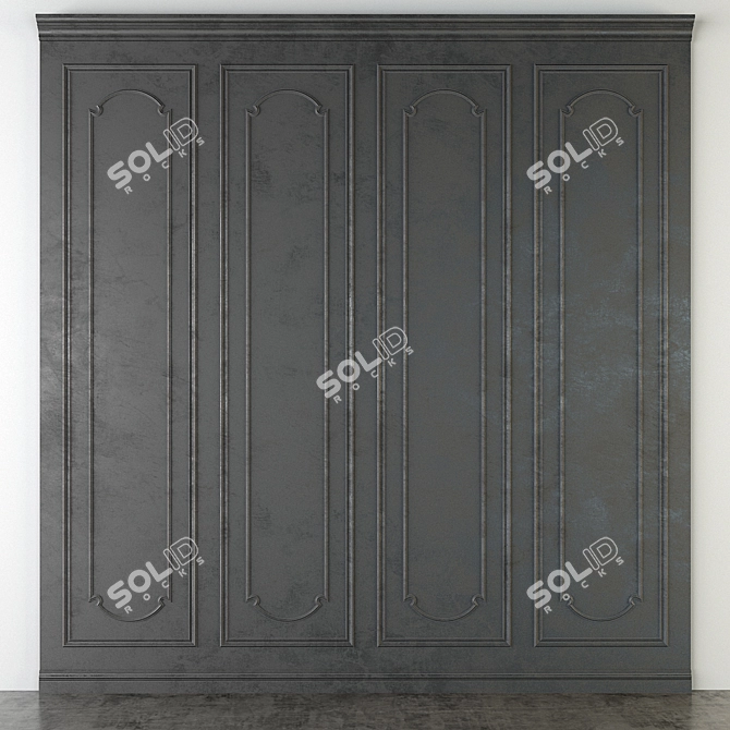 Versatile Bamboo Wall Panel for Stylish Interiors 3D model image 1