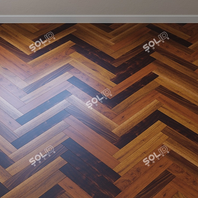 UPOFLOOR Merbau Chevron Parquet Board 3D model image 4