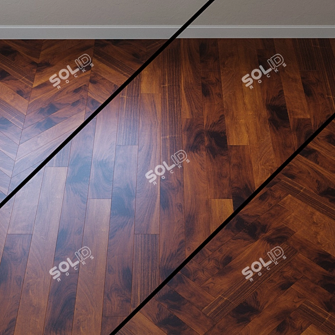 UPOFLOOR Merbau Parquet Board 3D model image 1