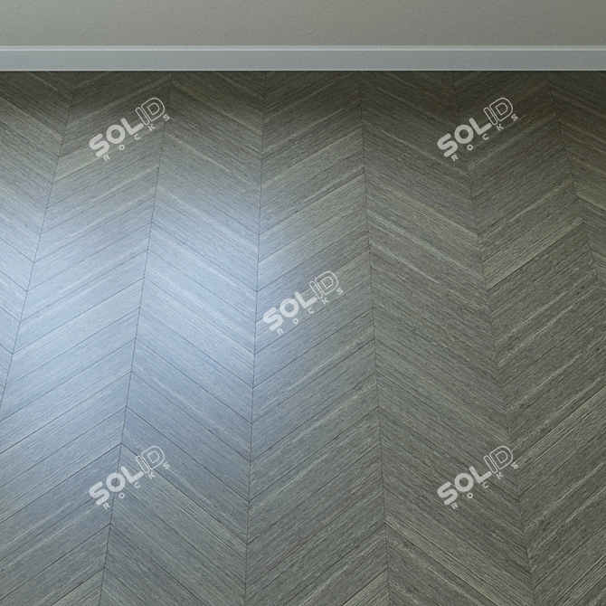 Elegant French Oak Chevron Parquet 3D model image 4