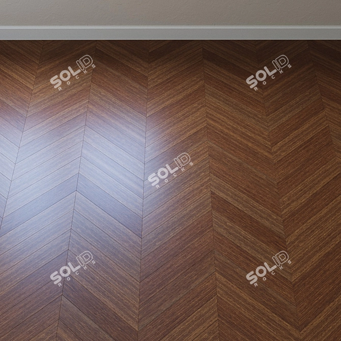 Upofloor SAIMA: Elegant French Chevron Parquet 3D model image 4