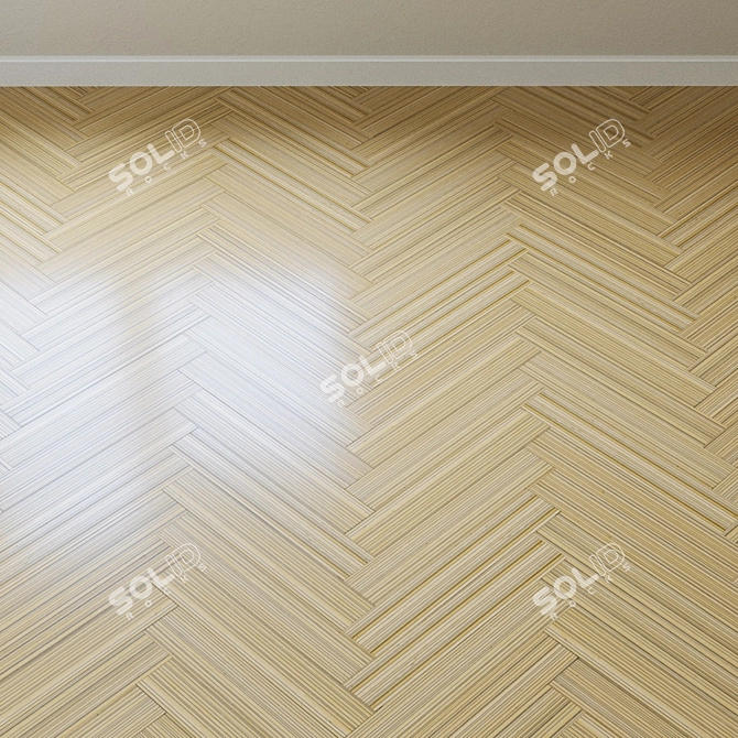 Title: Saima Chevron Parquet: Elegant French Oak 3D model image 3