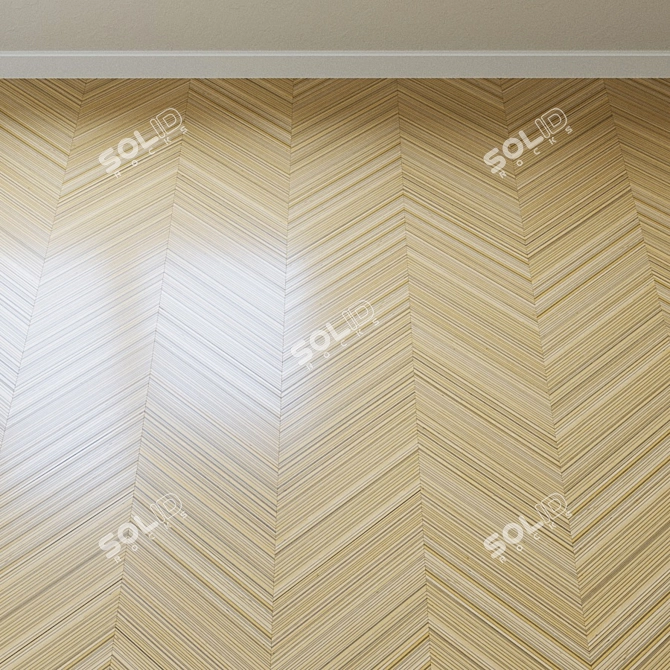 Title: Saima Chevron Parquet: Elegant French Oak 3D model image 4