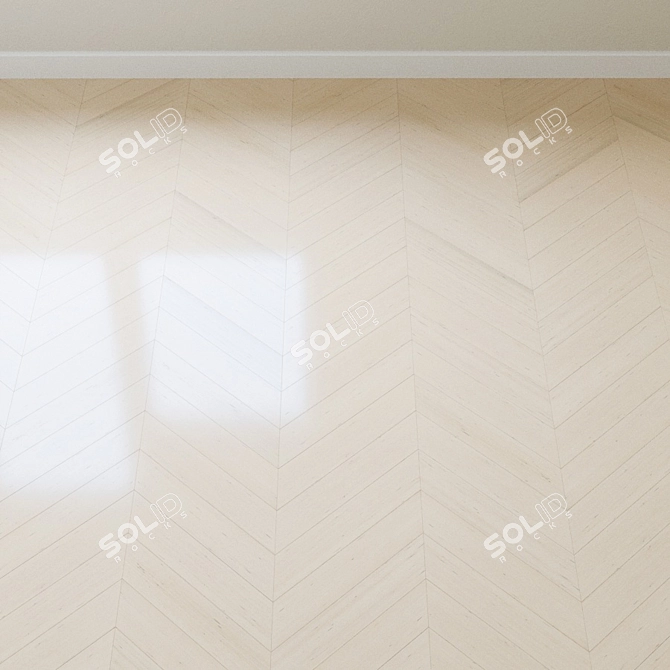 Elegant SAIMA Parquet: French-style Chevron Design 3D model image 3