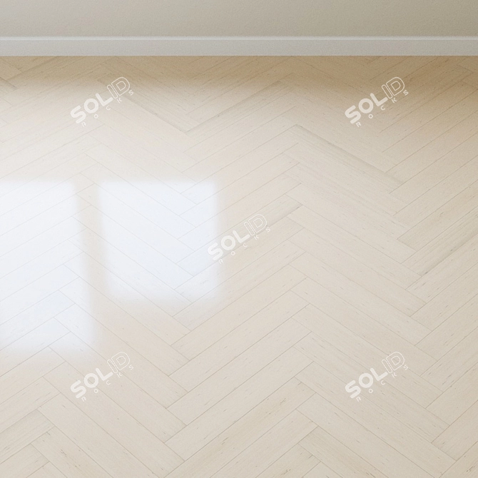 Elegant SAIMA Parquet: French-style Chevron Design 3D model image 4