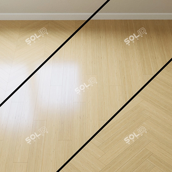 Upofloor SAIMA Parquet: Elegant French Oak Design 3D model image 1