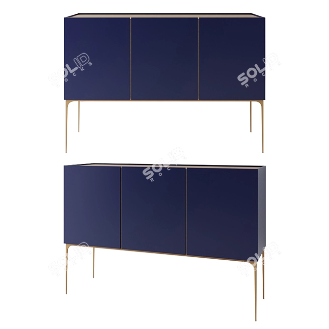 GENT Chest of Drawers: Sleek & Stylish 3D model image 1