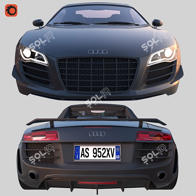 2012 Audi R8 GT Spyder: Sporty Style 3D model image 3