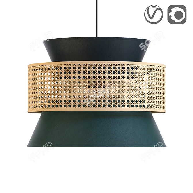 Wicker Lampshade for Dolkie Chandelier

Vintage-style Rattan Pendant 3D model image 1