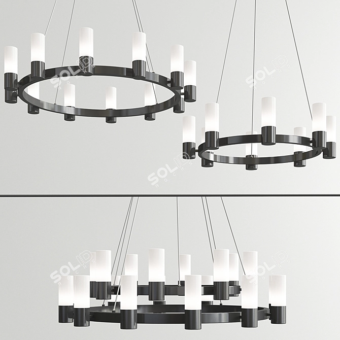 Vintage American Chandelier 3D model image 1