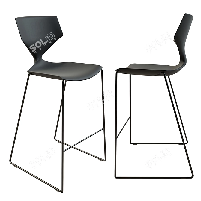 Sleek Quo 910.41 Bar Stool - Modern Style & Comfort 3D model image 1