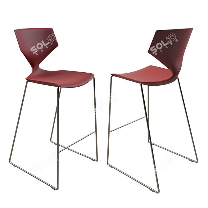 Sleek Quo 910.41 Bar Stool - Modern Style & Comfort 3D model image 5