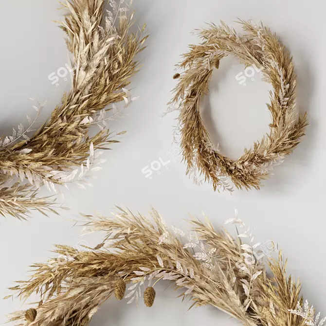 Pampas Ring Wall Decor 3D model image 1